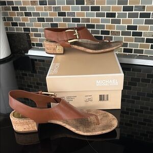 Michael Kors Women's Brown Leather Sandals size 9